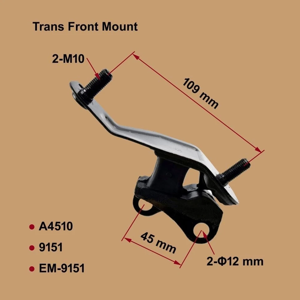 Juego de montaje de transmisión de motor 6 piezas compatible con Honda Accord 2.4L Au... Foto 4 de 4