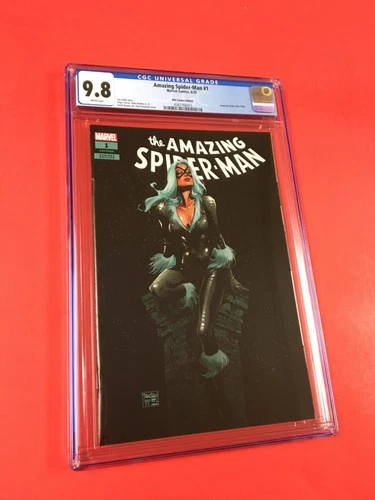 AMAZING  SPIDER - MAN # 1 (2025) CGC 9.8 PANOSIAN  BLACK  CAT  VARIANT BEAUTY !!