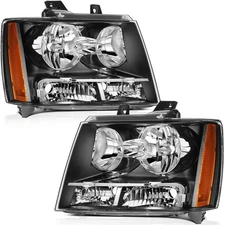 1 Pair Left Right Side Headlight Assembly Fits 2007-14 Chevy Suburban 1500