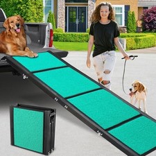 Dog Ramp for Car 71" x 20" Folding SUV Dog Ramps with Non-Slip Rug Surface