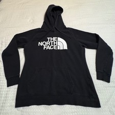 The North Face Women s L Black Logo Hoodie Pullover Sweatshirt Outdoor Gorpcore