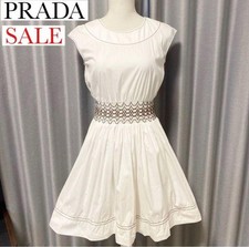 USED PRADA SHIRRED DESIGN DRESS ACCEPTABLE