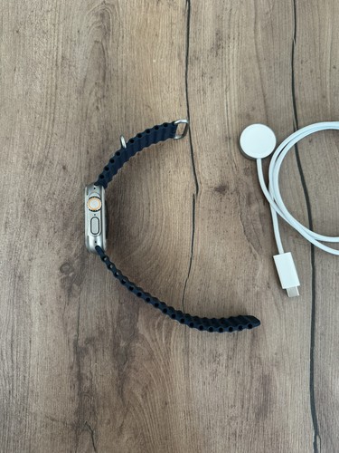 Apple Watch Ultra 2 49mm Titangehäuse mit Ocean Armband - Blau, Top Zustand - Bild 3 von 4