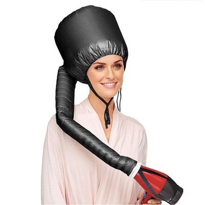 Hair Dryer Bonnet Accessories Adjustable Portable Hooded Styling Black 1 PCS