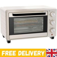 Cream 21L Mini Oven - 1400W Countertop Toaster with Adjustable Temperature