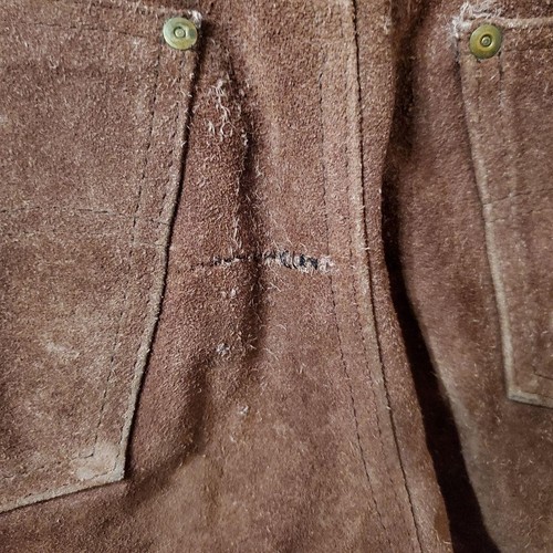 SCHOTT suede leather pants made in USA schott American casual w28 - Picture 14 of 18