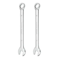 2Pcs Combination Wrench 16mm Metric 12-Point Box and Open End CR-V Steel Spanner