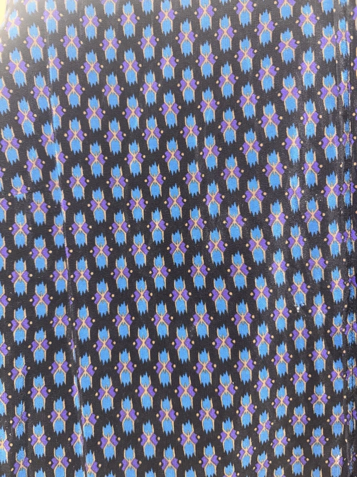 Винтажная женская туника Diane Von Furstenberg из шелка с принтом 2x с длинным рукавом - Изображение 4 из 4