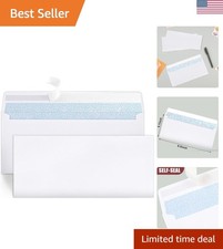 72 Count Peel and Seal Business Envelopes - 10 White Security