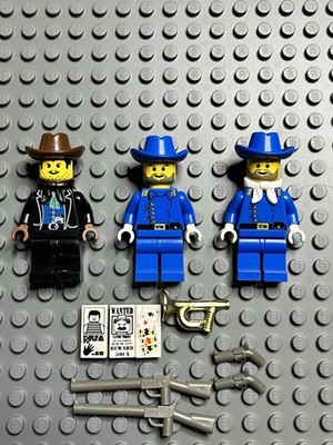 Lego Vintage Cowboy Bandit And Cavalry Colonel Minifigures Lot Of 3