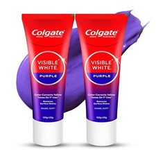 Colgate Visible White Purple Toothpaste for Teeth Whitening, Pack, 200g 40g