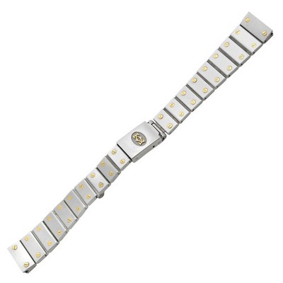 Cartier Santos 18k Yellow Gold Screws Steel 14mm x 10mm Ladies Watch Bracelet