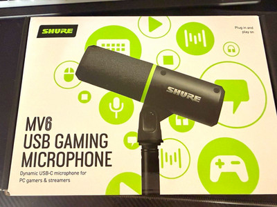 Shure MV6 USB-C Gaming USB-Mikrofon Schwarz Handheld/Ständer
