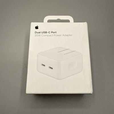 Genuine Apple 35W Dual USB-C Port Compact Power Adapter Brand New