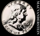 1961 Silver Franklin Half Dollar - Choice Gem Proof  Lustrous  #L5276