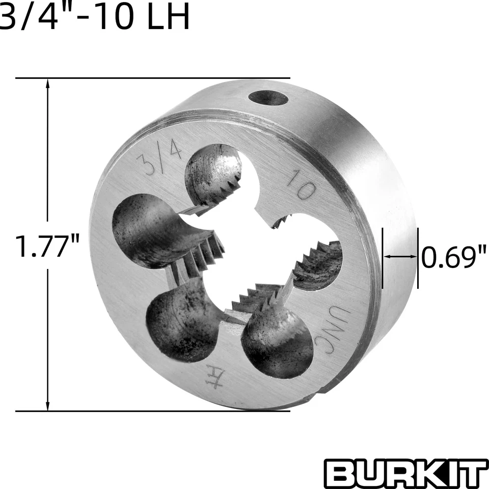 Burkit 3 | 4 in-10 UNC Tap and Die Set Left Hand | 3ttttttttttttttttttttttttt - Image 3 of 4