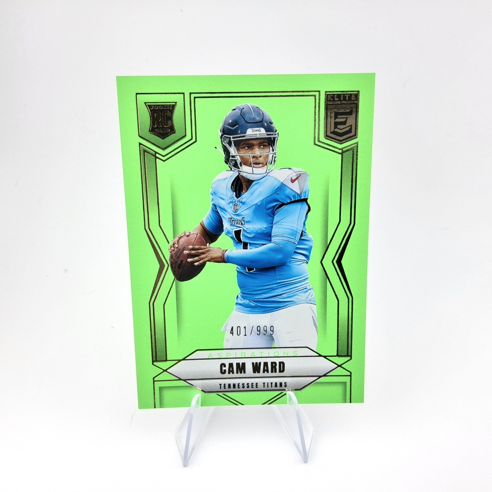 2025 Panini Donruss Elite Cam Ward Rookies Aspirations Lime Green /999 #101