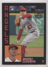2019 Topps Update 1984 Topps Baseball Black 72/299 Griffin Canning #84-21 ip1
