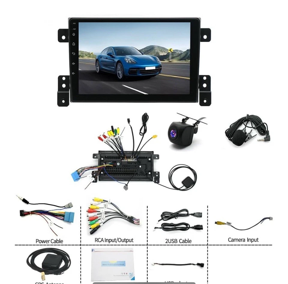 64GB For Android 13 Car Radio Stereo Carplay Suzuki Grand Vitara 2005-2015 9” - Image 3 of 4