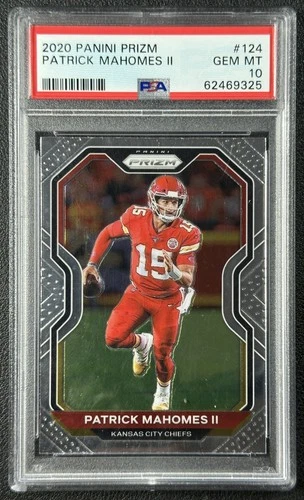 PATRICK MAHOMES II PSA 10 2020 PANINI PRIZM FOOTBALL #124 CHIEFS 9325