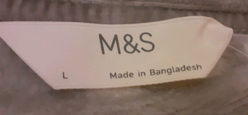 New M&S Size L 14 16 Grey Velour Fleece Thick Pyjamas White Stars Cuff Trousers - Picture 3 of 10