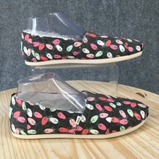 TOMS Alpargata Christmas Lights Slip On Flats Womens 9.5 Faux Fur Multicolor