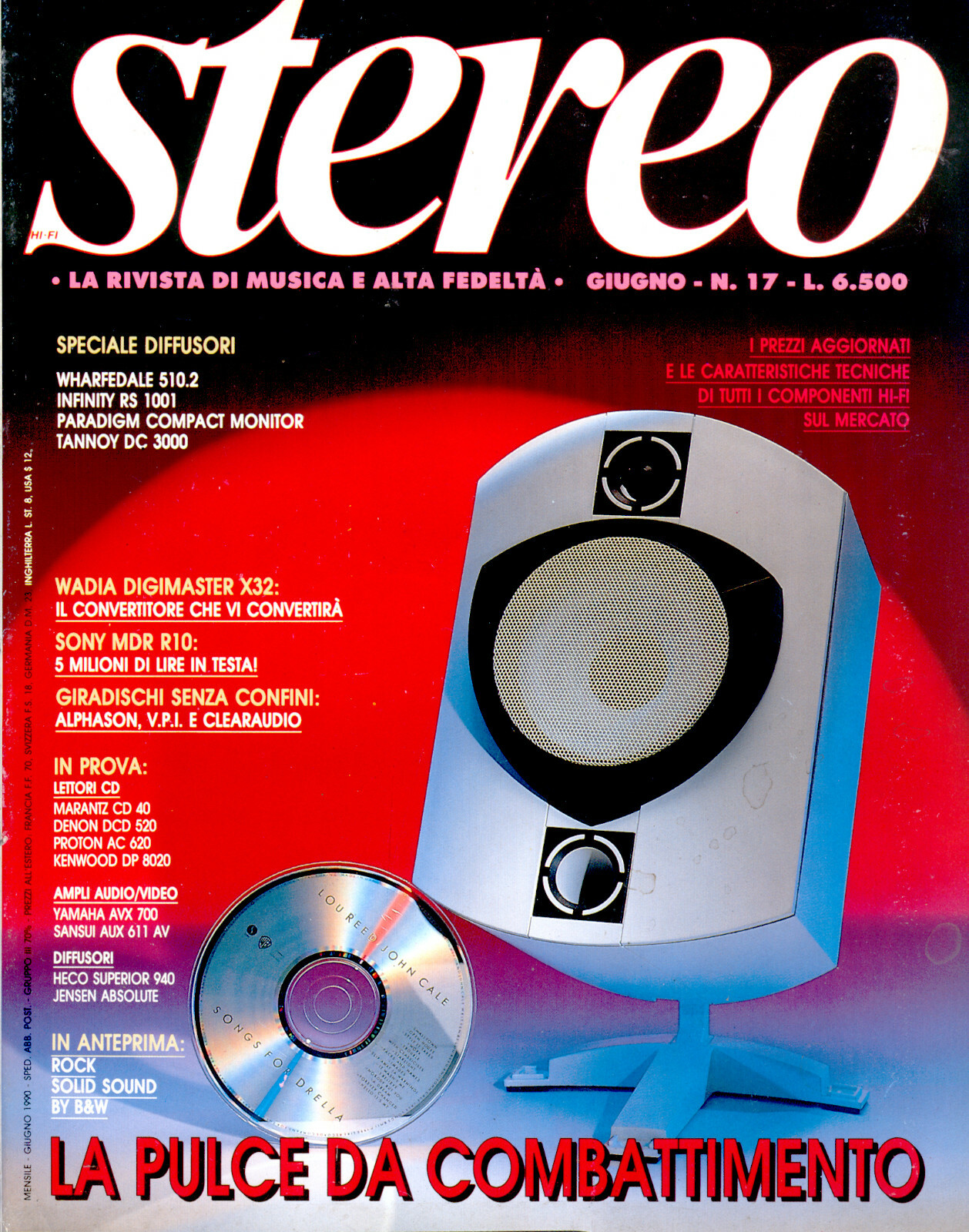 STEREO ANNO III N° 017 GIUGNO 1990 MARANTZ - DENON - KENWOOD - YAMAHA - HECO