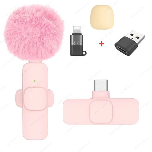 Kabelloses Lavalier Mikrofon Tragbar Audio Video Aufnahme Mini Mikrofon für - Bild 7 von 16