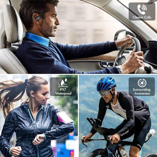 Bluetooth 5.4 Earphone Ture Wireless Earbuds Open Ear-Hook Outdoor Sport Headset - Picture 4 of 44