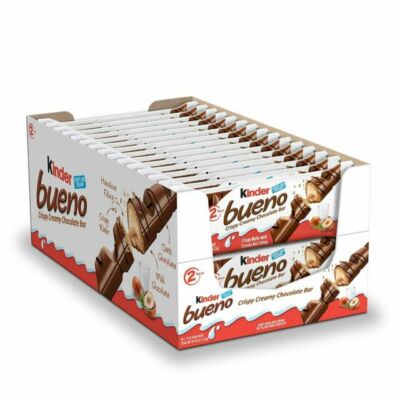 SM Kinder Bueno Milk Chocolate and Hazelnut Cream Bulk 20 Pack 2 Bars 30 oz