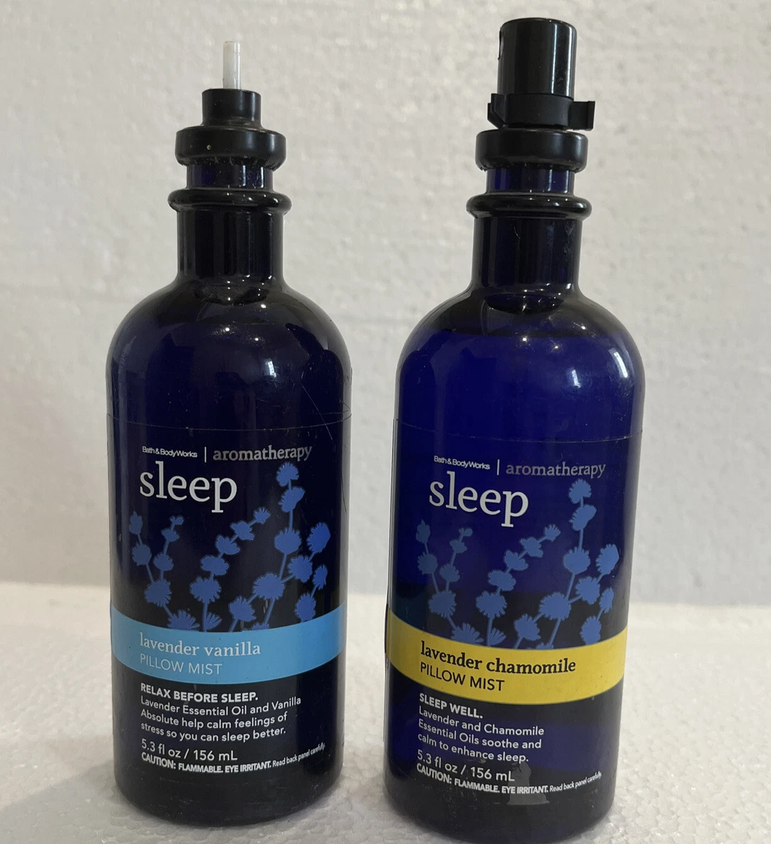 Bath Body Works AROMA Sleep LAVENDER CHAMOMILE LAV VANILLA Pillow Mist Lot 2
