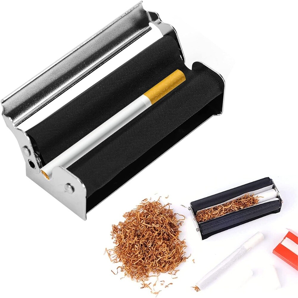 1 x 70mm Manual Cigarette Roller Metal Cigarette Rolling Machine 