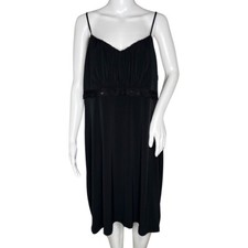 Lane Bryant Dress Womens 18/20W Black Sheath Lace Sequin Neutral Minimalist