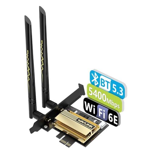 Carte WiFi 5400Mbps PCIe WiFi 6E WAVLINK Nouvelle Carte réseau Adaptateur sans F