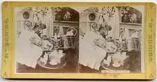 Child Dream, Toys Doll Drum, Christmas ? Santa Vintage Children Stereoview Photo