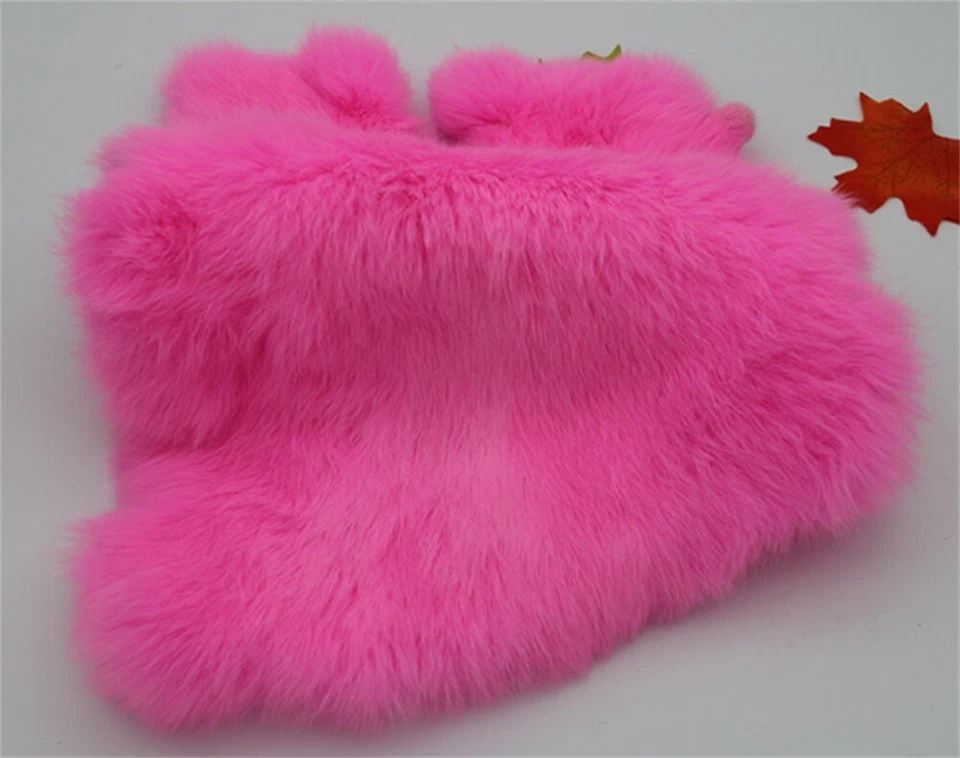 Piel de conejo teñida piel cuero real piel piel 19 colores prendas de entrenamiento de animales Foto 4 de 4