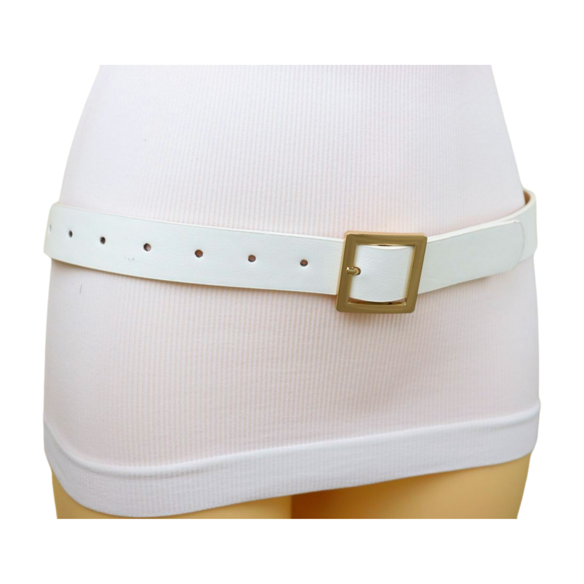A&S アイボリー Thin buckle belt M A&S アイボリー Thin buckle belt M - メルカリ