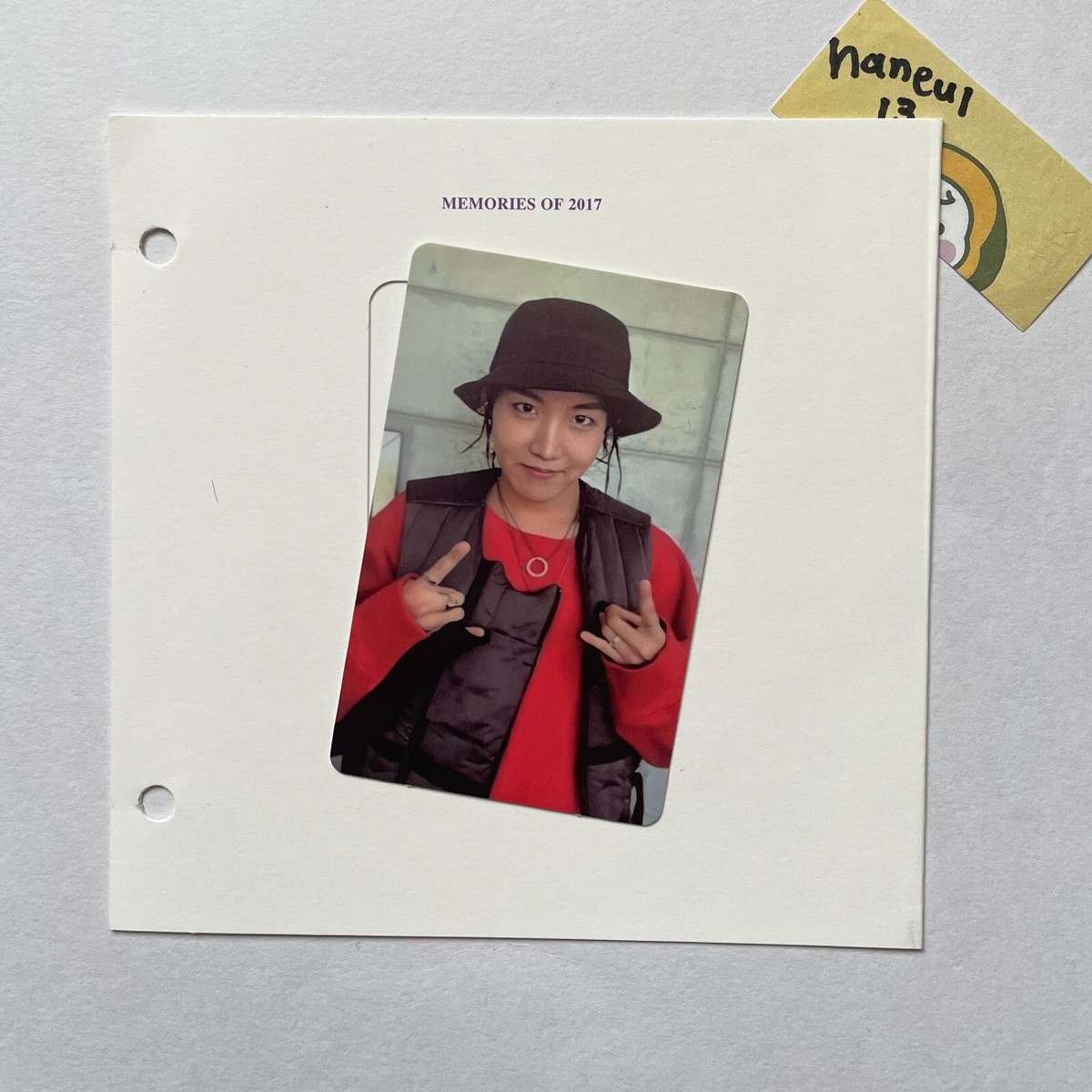 BTS J-HOPE MEMORIES OF 2017 Official Photocard With mount Blu-ray