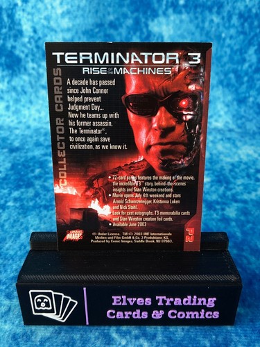 Terminator 3: Rise of the Machines SINGLE Non-Sport Trading card by Comic I 2003 - Picture 124 of 136