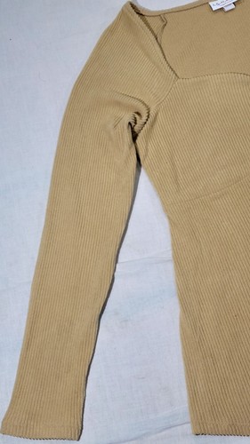 Isabel Maternity Ingrid & Isabel Womens Beige Ribbed Long Sleeve Knit Top - XXL - Picture 4 of 14