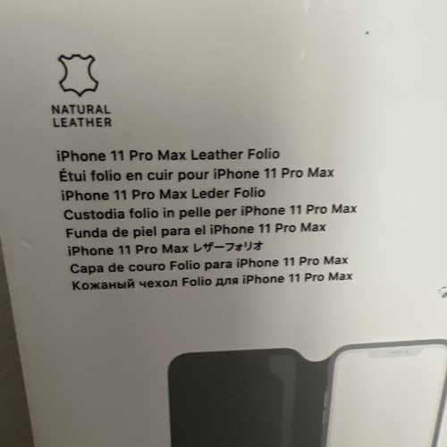 Original Apple Leather Folio Snap Case Cover Skin For iPhone 11 Pro Max - Black - Picture 3 of 5