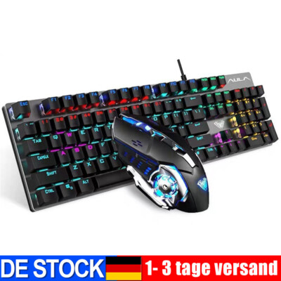 RGB Gaming Keyboard&Mouse Wired Backlight Adjustment for PC/Laptop/XBOX/PS4/PS5