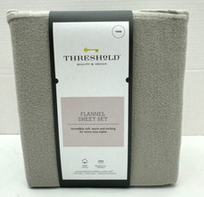 Threshold TWIN Brushed Flannel sheet Set Gray 100 cotton