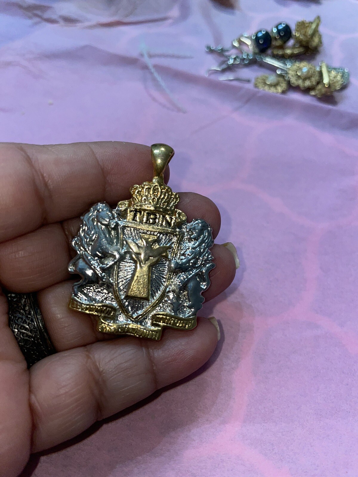 Trinity Broadcasting Network Pendant, Silver and … - image 5