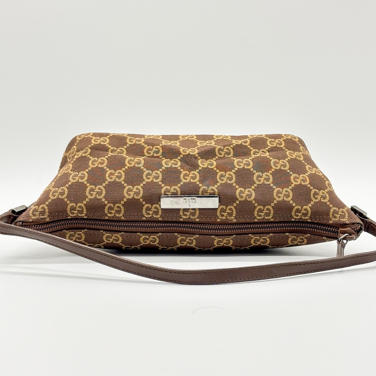 バッグ GUCCI accessory pouch hand bag GG brown GUCCI Accessory Pouch Handbag Purse GG Canvas Brown Auth | eBay