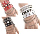 Womens Mens Bracelet Punk Rivet Cuff Leather Gothic Wristband Stud Jewellery UK