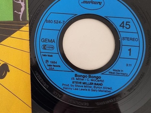 Steve Miller Band - Bongo Bongo 7'' Vinyl Germany - Zdjęcie 3 z 5