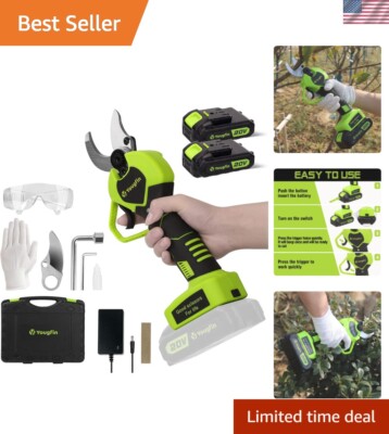 Cordless Electric Pruners with SK5 Blades - Ergonomic Gardening Tool, 1.2'' Cut
