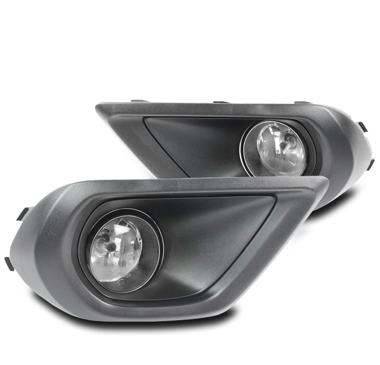 FRONT BUMPER DRIVING FOG LIGHTS LAMPS CHROME W/BEZEL+BULB FOR 14-16 FORESTER NEW