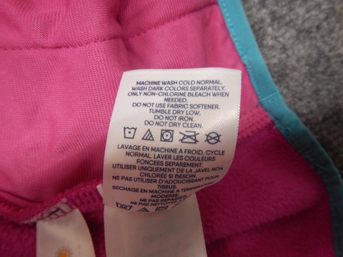 Lands End Fleece Sweatshirt Women 1X Plus Pink Red Blue 1/4 Zip Pullover Button - Picture 6 of 9